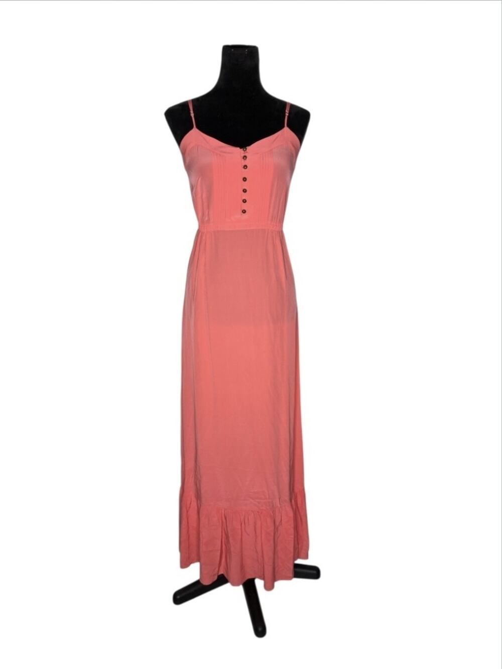 Twelfth Street Cynthia Vincent Silk Maxi Dress XS P Pintuck Empire Waist Resort
